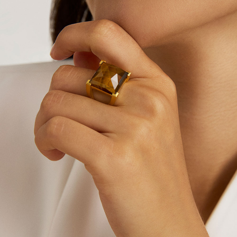 Plaza Ring - Tiger Eye
