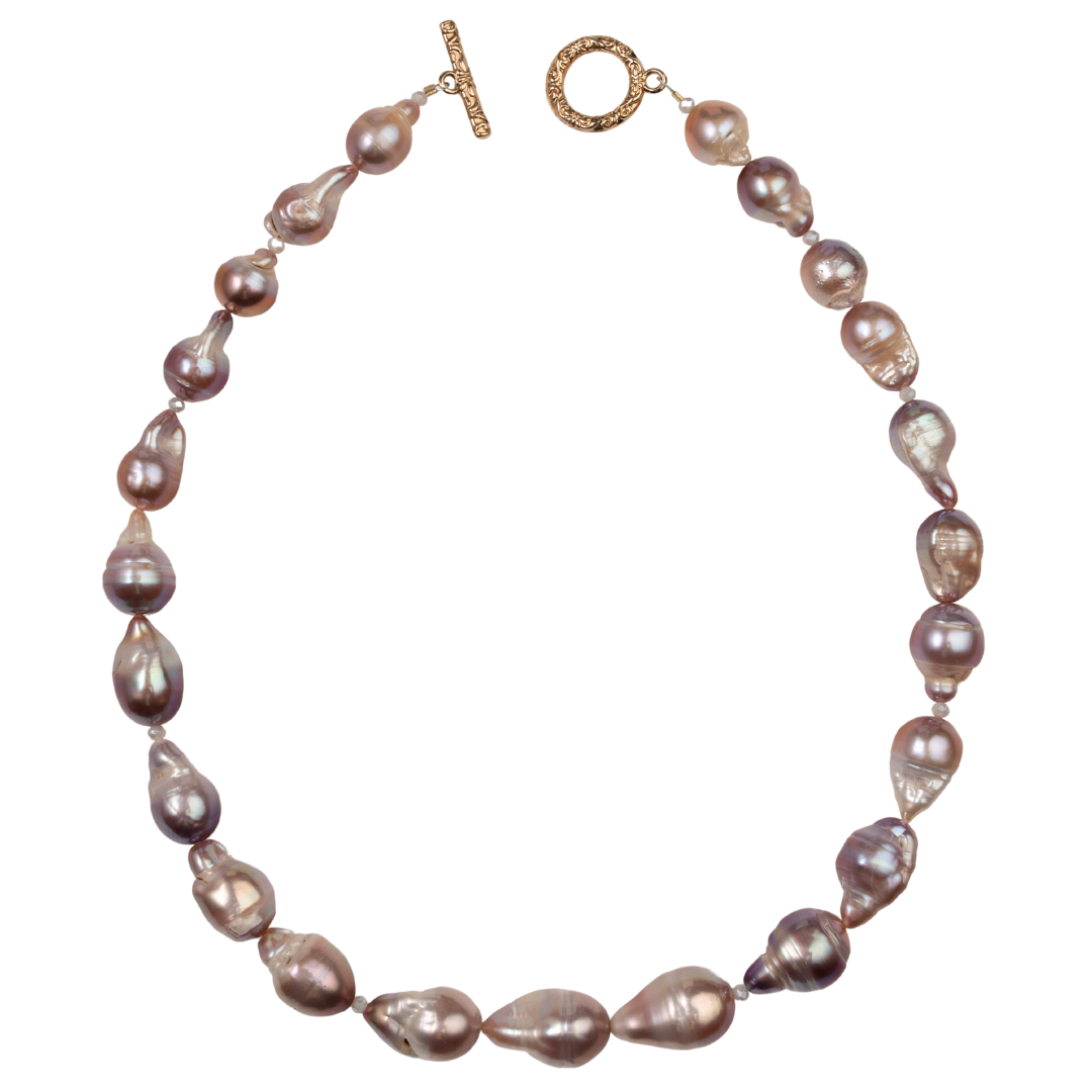 Cherry Baroque Pearl Necklace