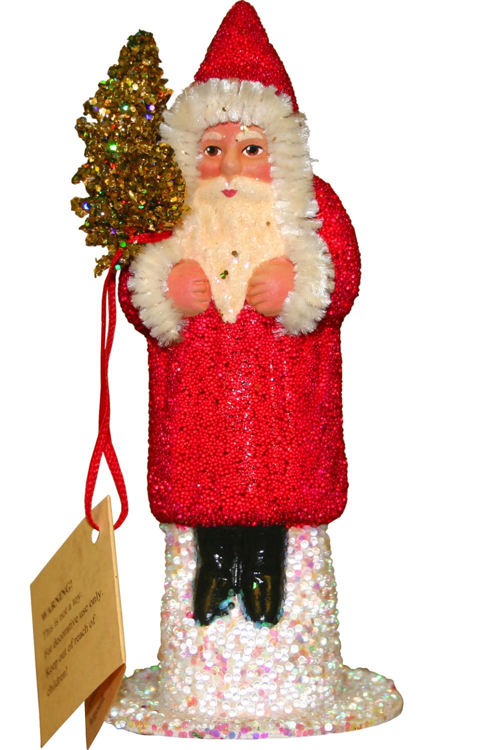 Beaded Santa Red Coat - 6.5"H x 3"W x 2.5"D