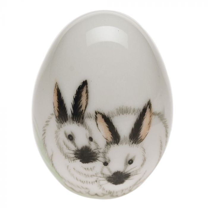 Mini Egg Bunnies, Black/White-1.5" H