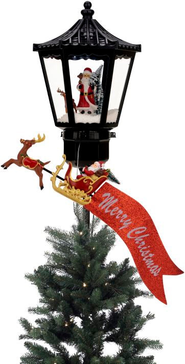 Snowing Lantern Tree Topper -13.5 Inches