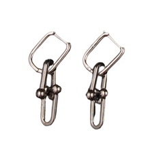 Silver Horsebit Cuff Earrings