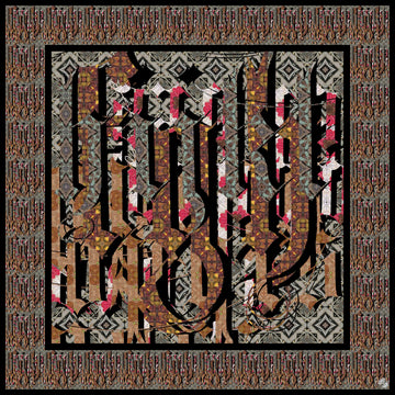 BlackLetter Scarf 54"x54"