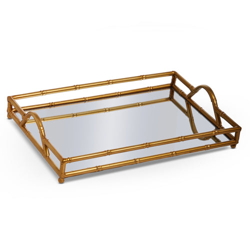 Rectangular Mirrored Tray 16"