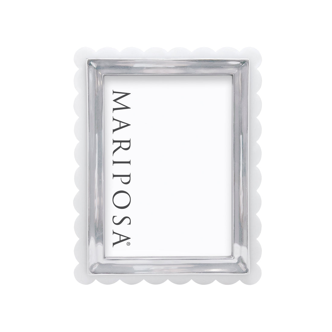 White Acrylic Scallop Frame