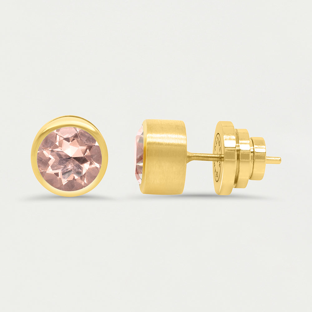 Signature Morganite Midi Stud Earrings