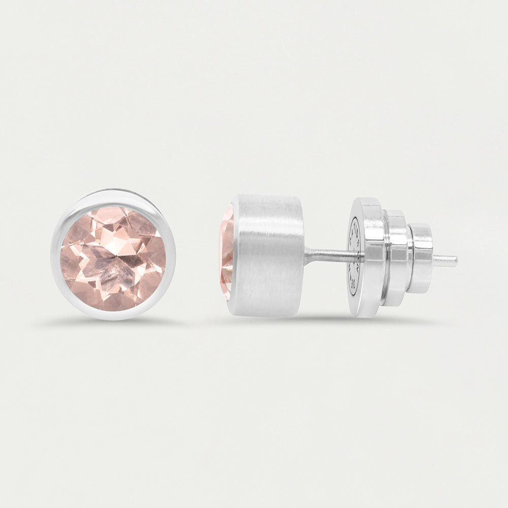 Signature Morganite Midi Stud Earrings