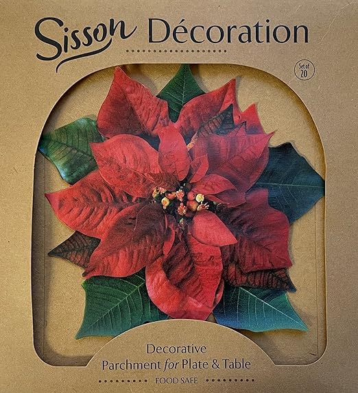 Poinsettia Leaves Parchment Set/20