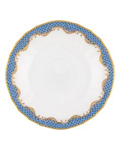 Fish Scale Canton Saucer, Blue