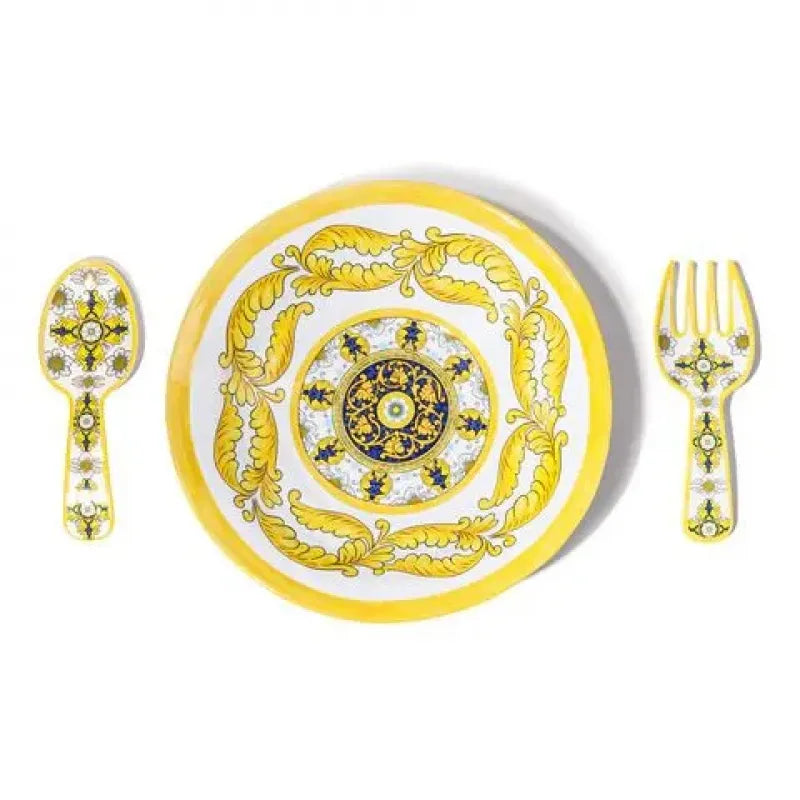 Barocco 16" Salad Bowl & Servers Set