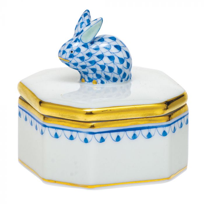 Petite Octogonal Box Bunny Blue