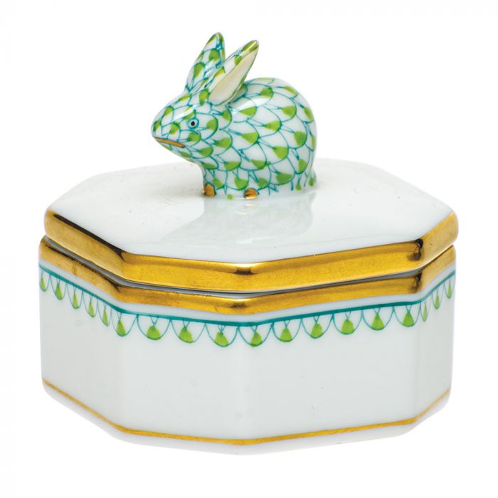 Petite Octagonal Box Bunny Key Lime