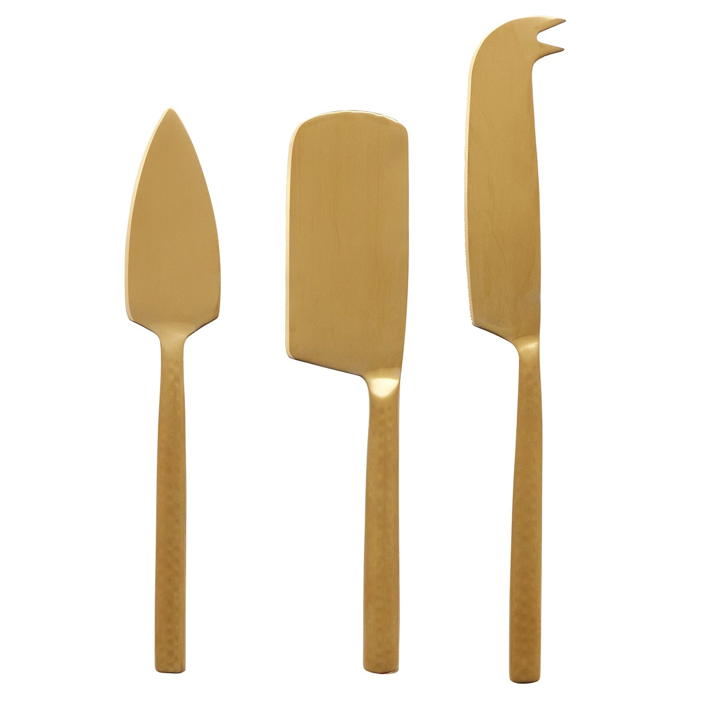 Raymond S/3 Matte Gold Cheese Knives