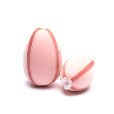 Velvet Egg w/Ribbon Trim