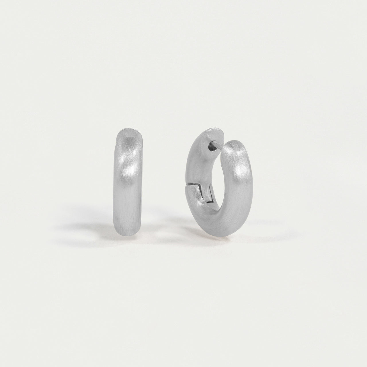 Dune Silver Huggie Earrings
