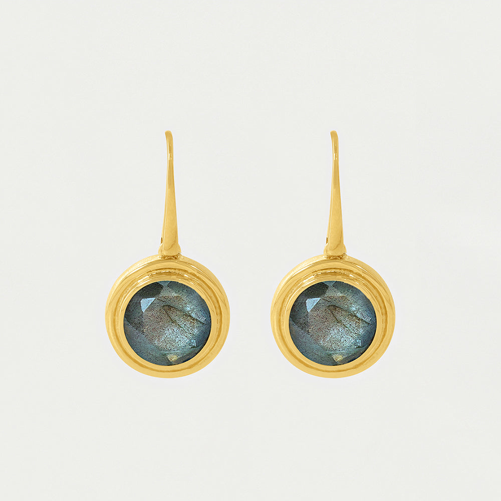 Signet Gemstone Drop Earrings