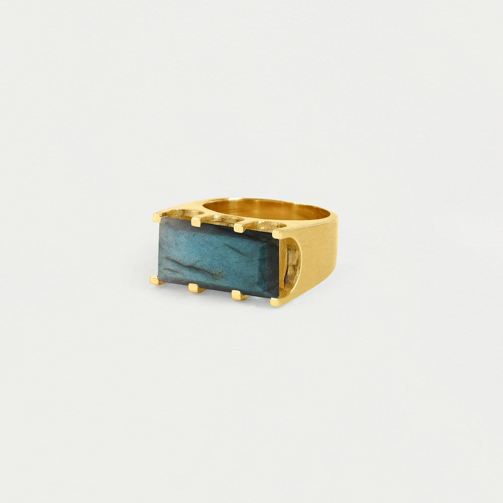 Mini Castle S8 Ring-Labradorite