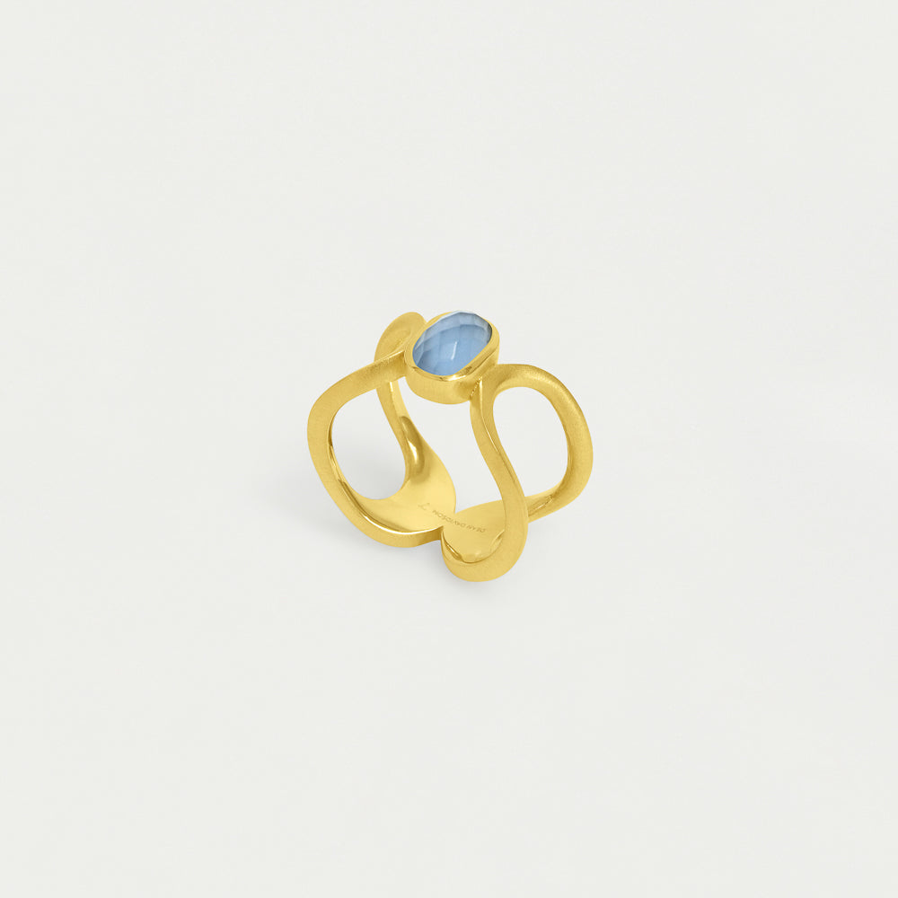 Bowery Gemstone Ring - Iridescent Midnight Blue