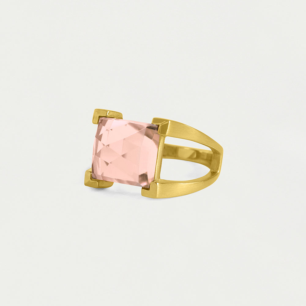 Mini Plaza Morganite Ring
