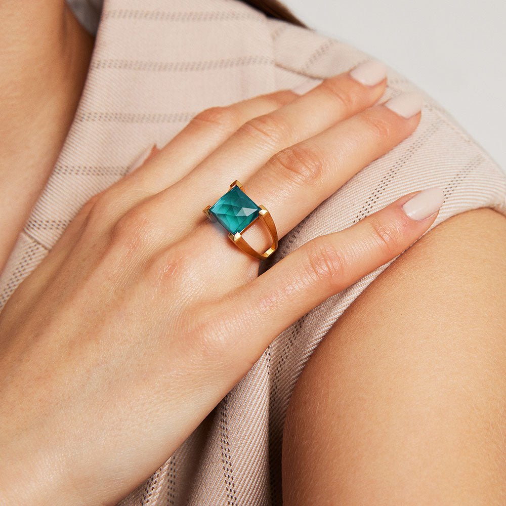 Mini Plaza Paraiba Blue Ring