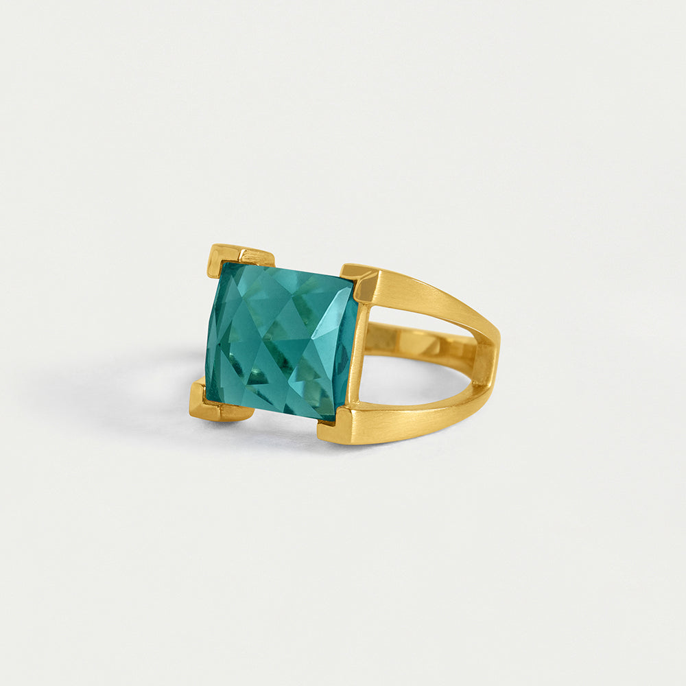 Mini Plaza Paraiba Blue Ring