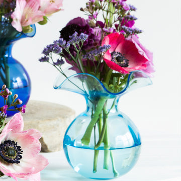 Hibiscus Glass Bud Vase