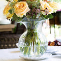 Hibiscus Glass Clear Medium Vase