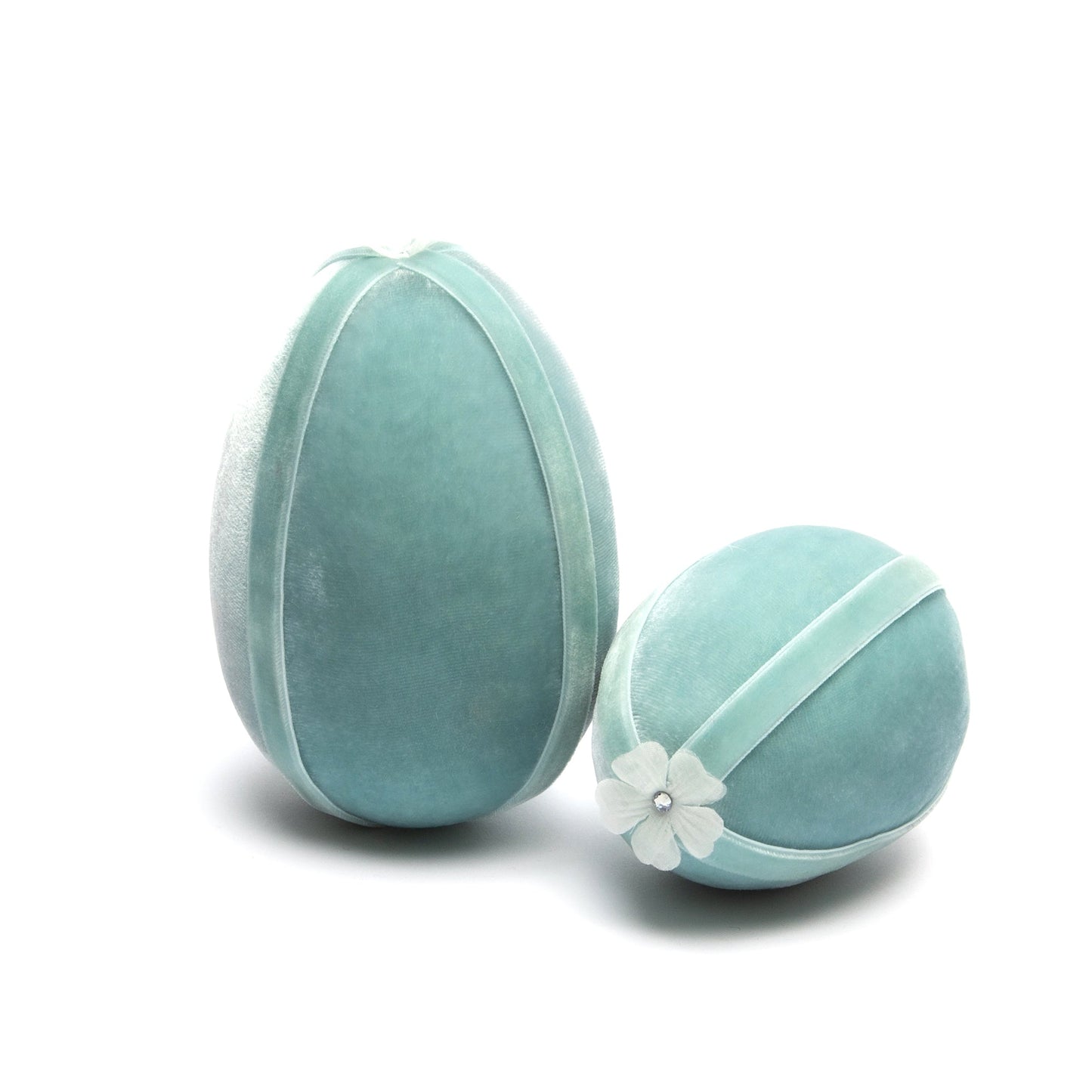 Velvet Egg w/Ribbon Trim