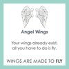 Angel Wings Fly Gold Pendant