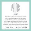 Lylas Pendant (Love you like a sister)