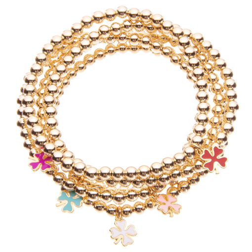 WS Candy Charm Clover Gld Bead