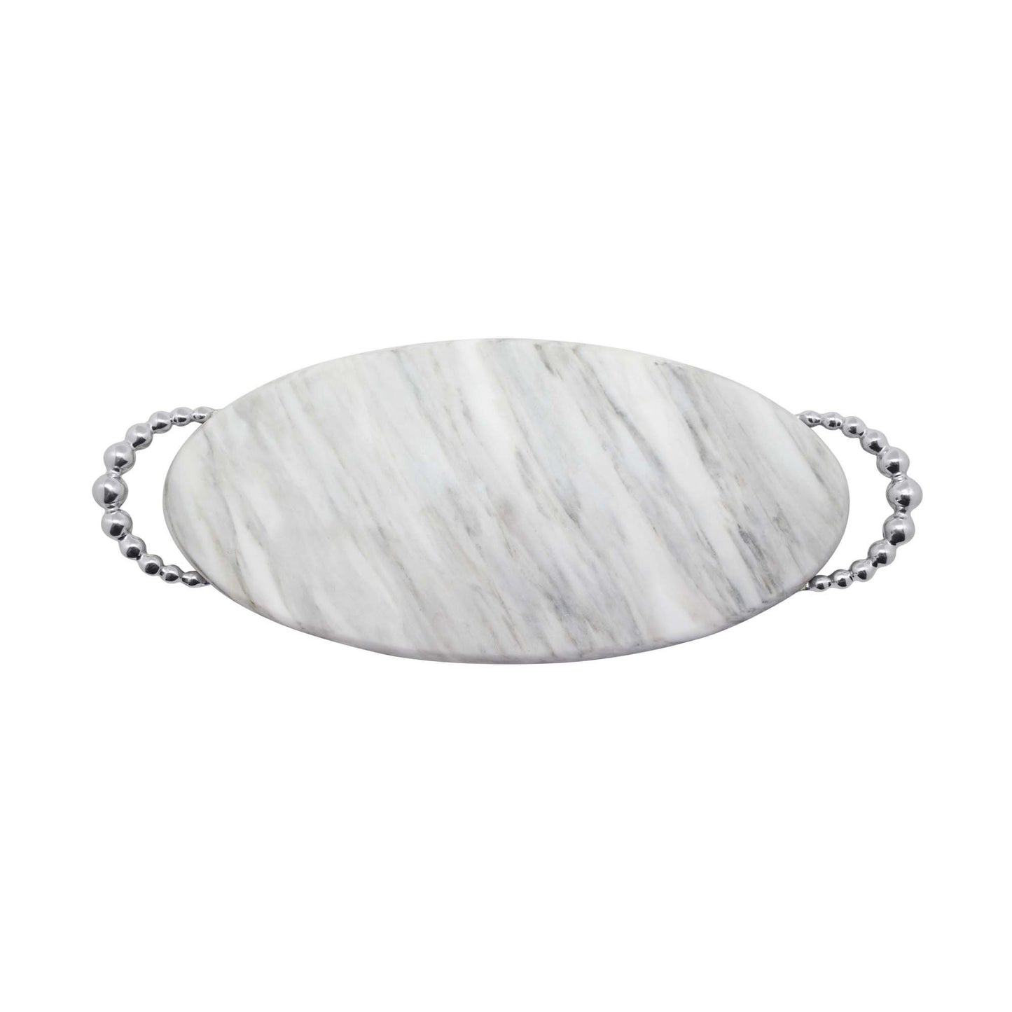 Pearled Long Oval Marble Platter