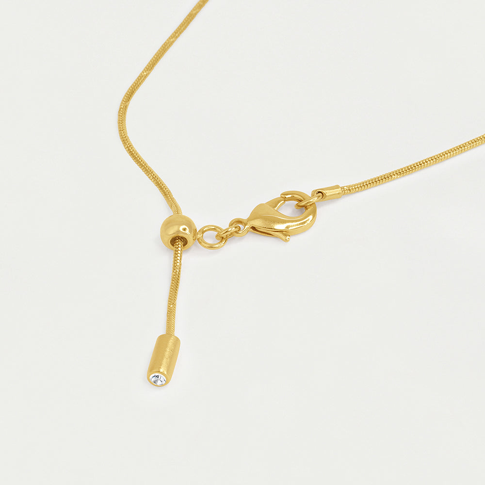 Pave Initial C Pendant Necklace