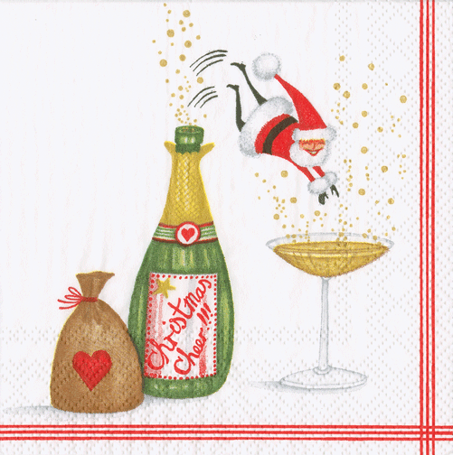 Santa Splash Cocktail Napkin