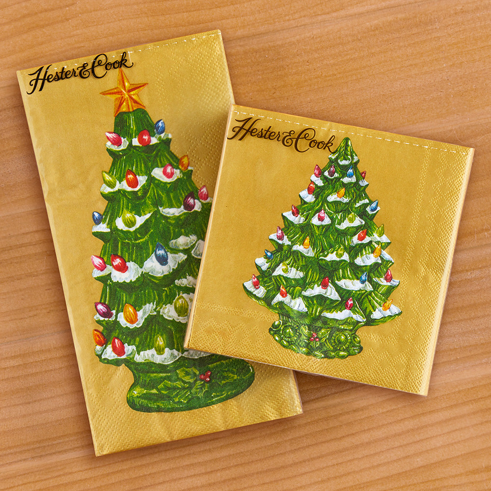 Vintage Christmas Tree Napkins