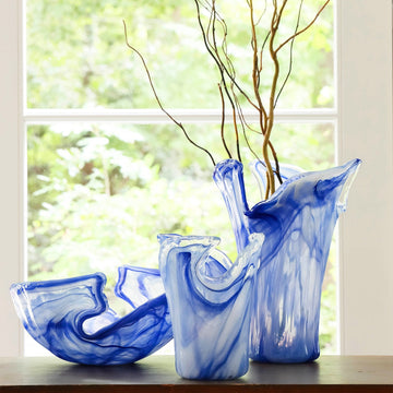 Onda Glass Cobalt Small Vase