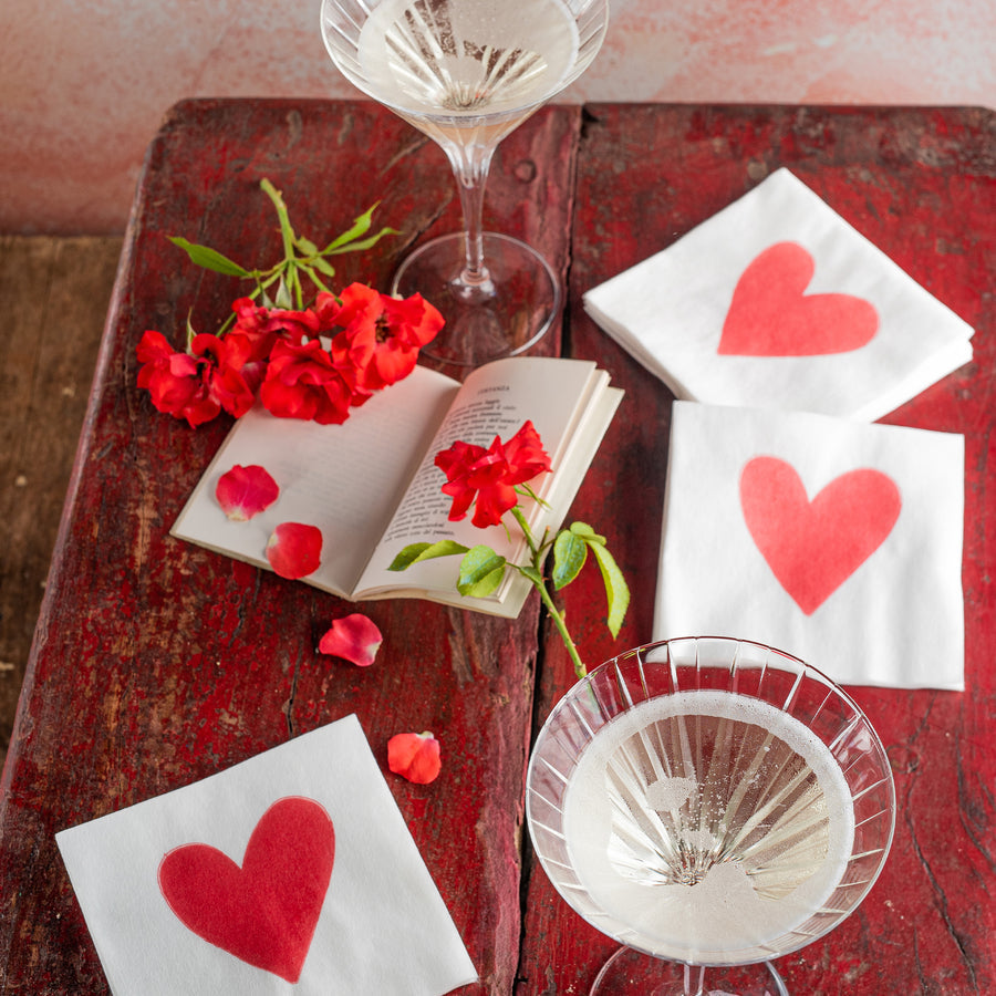 Papersoft Heart Cocktail Napkin