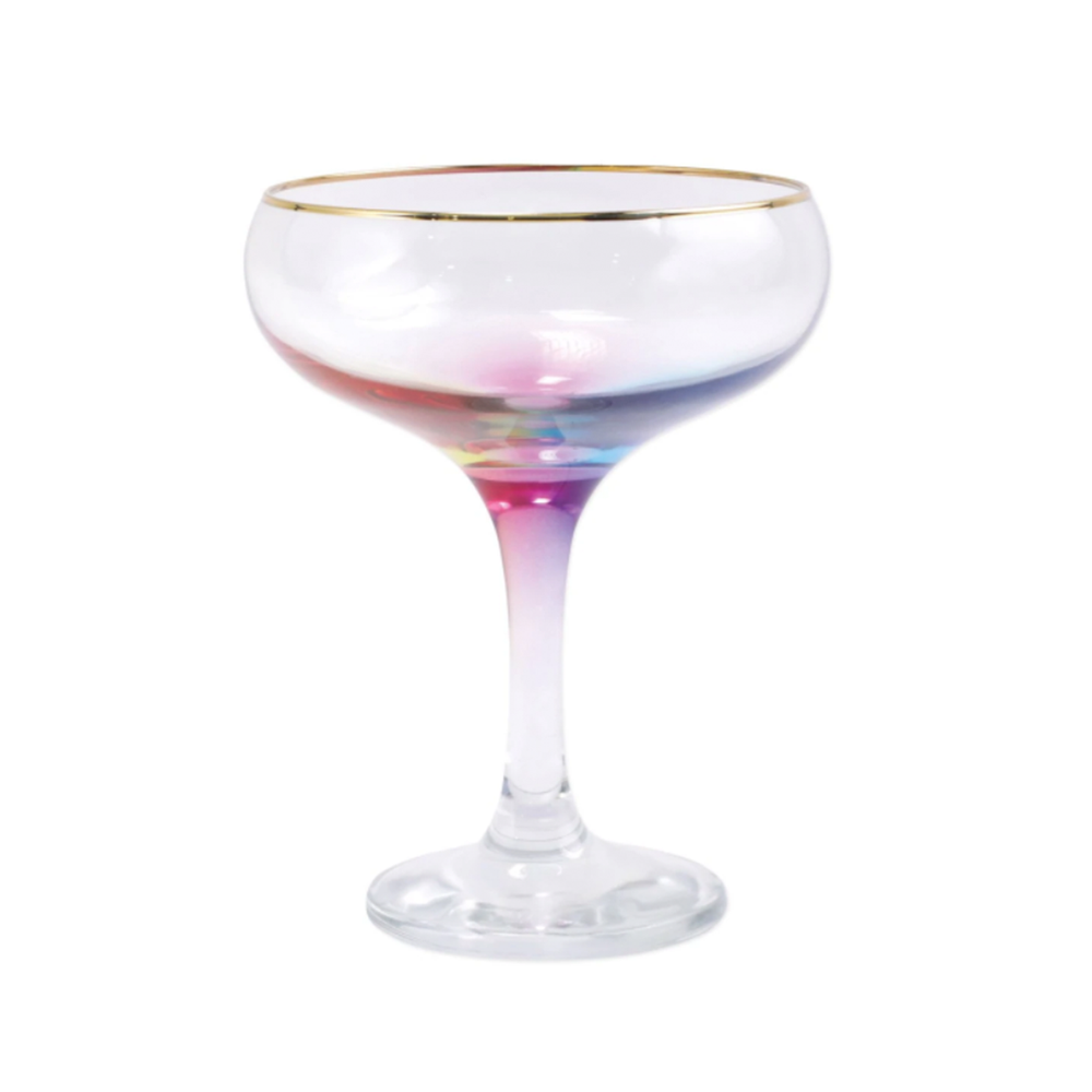 Rainbow Coupe Champagne Glass