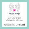 Angel Wings Heart Gold Pendant