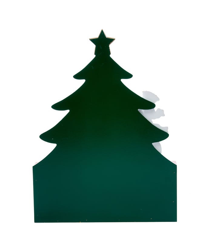 Wooden Snowman With Christmas Tree Advent Calendar