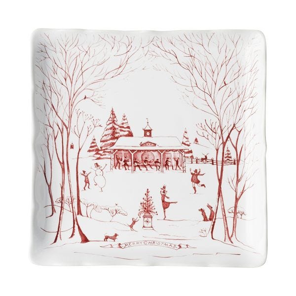 Country Estate Mr Mrs Claus Sweets Tray