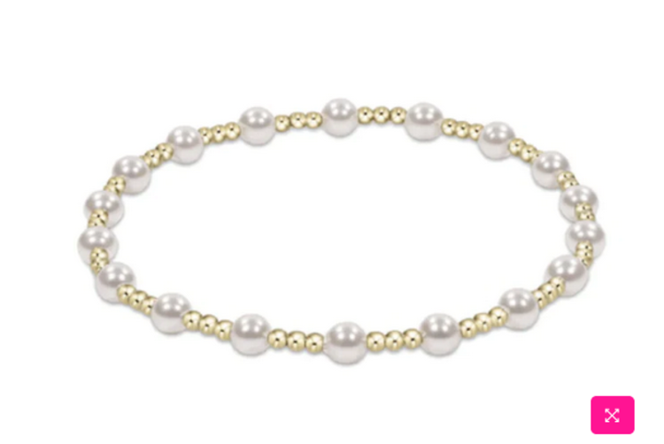 Classic Sincerity Gold 4mm-Pearl Bracelet