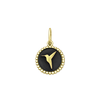 Hummingbird All Gold Enamel Pendant