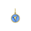 Hummingbird All Gold Enamel Pendant