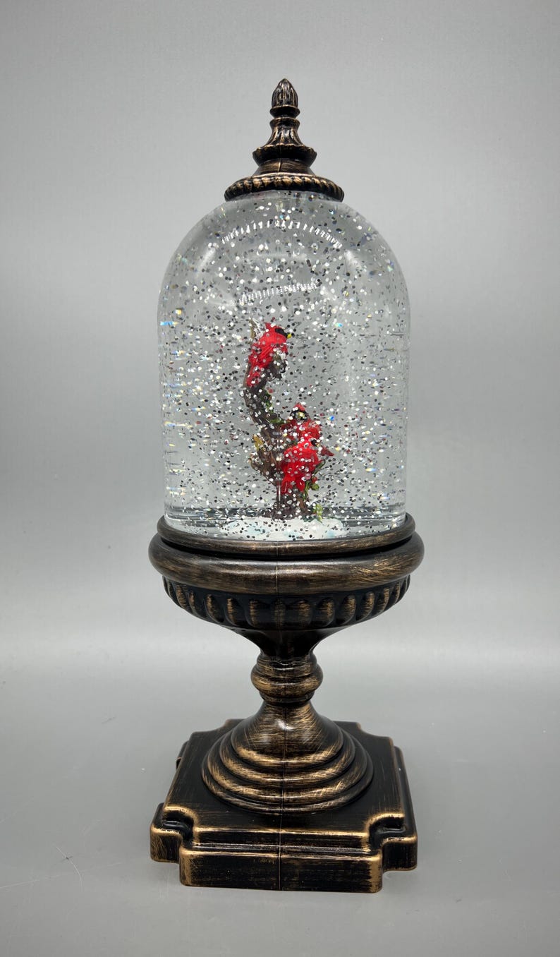 Cardinal Water Spinning LED Snow Globe w/Timer