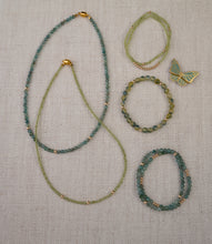 Apatite, 14K Gold 15 Ball Bracelet