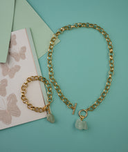 Matte Circle Chain, Jade Necklace