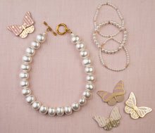 4mm Shell Pearl, 14K Gold 12 Ball Bracelet