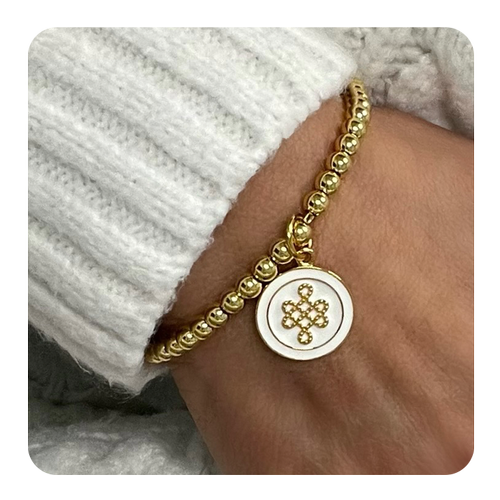 Mother & Daughter All Gold Pendant