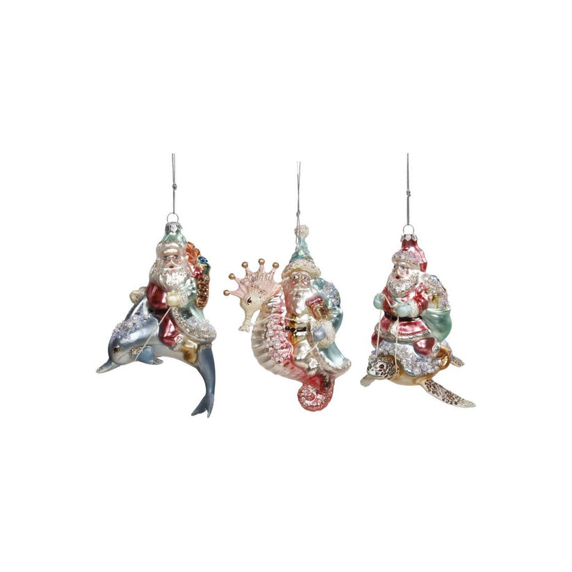 Santa Under The Sea Ornament, Assorted - 5-6 Inches